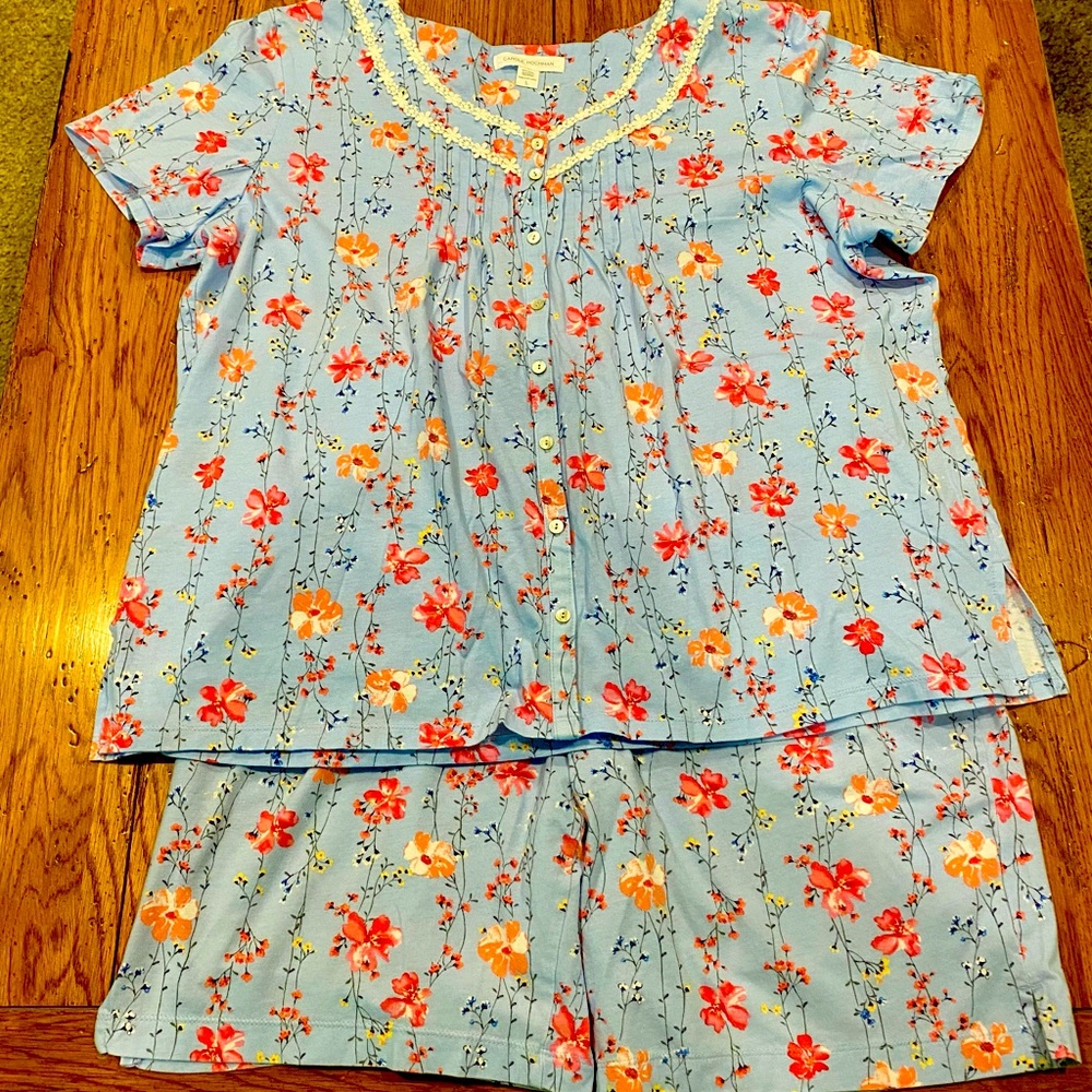 Carole Hochman women’s shirt pajamas, large, washed but never worn